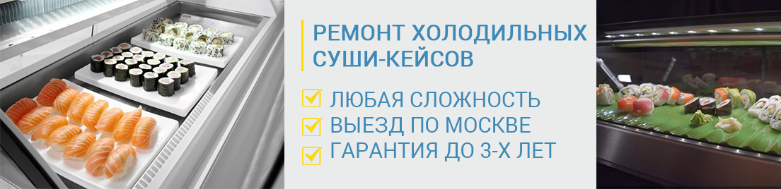 ремонт холодильников для роллов и суши